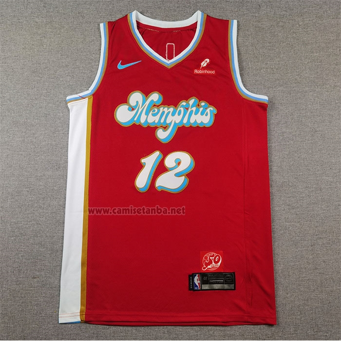 Camiseta Memphis Grizzlies Ja Morant #12 Ciudad 2024-25 Rojo